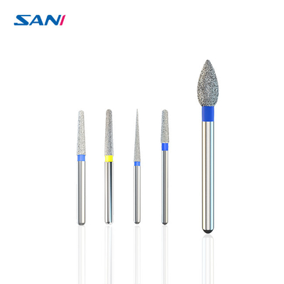 ডেন্টাল পলিশ Bur স্টেইনলেস স্টীল 11mm FG ডায়মন্ড Bur উচ্চ গতির হ্যান্ডপিসের জন্য সেট